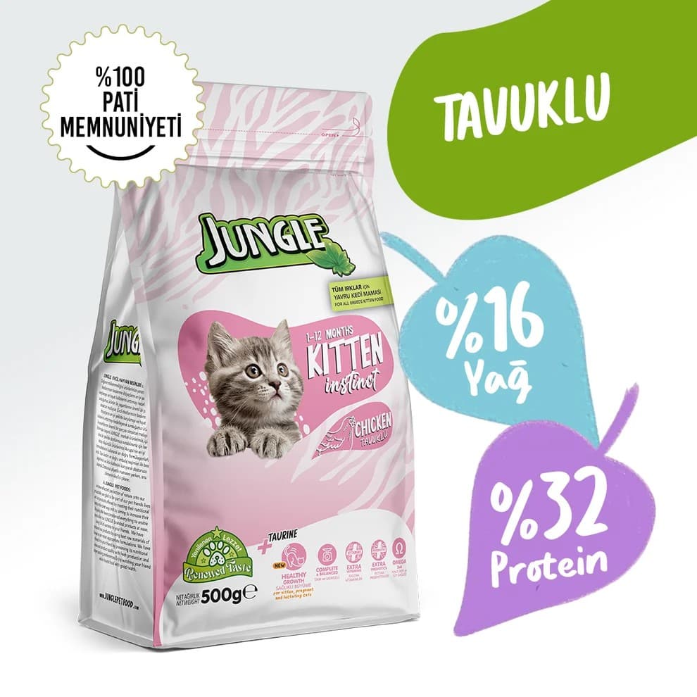 Jungle Kitten Dry Cat Food Chicken 500 gm
