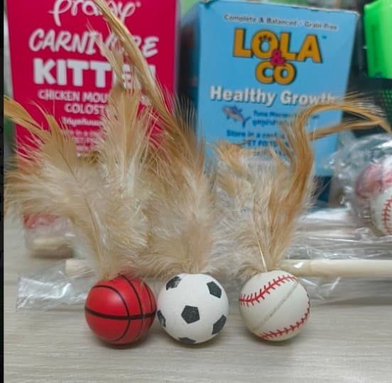 Heavy Round Golf Ball with Feathers 3 Pcs Set