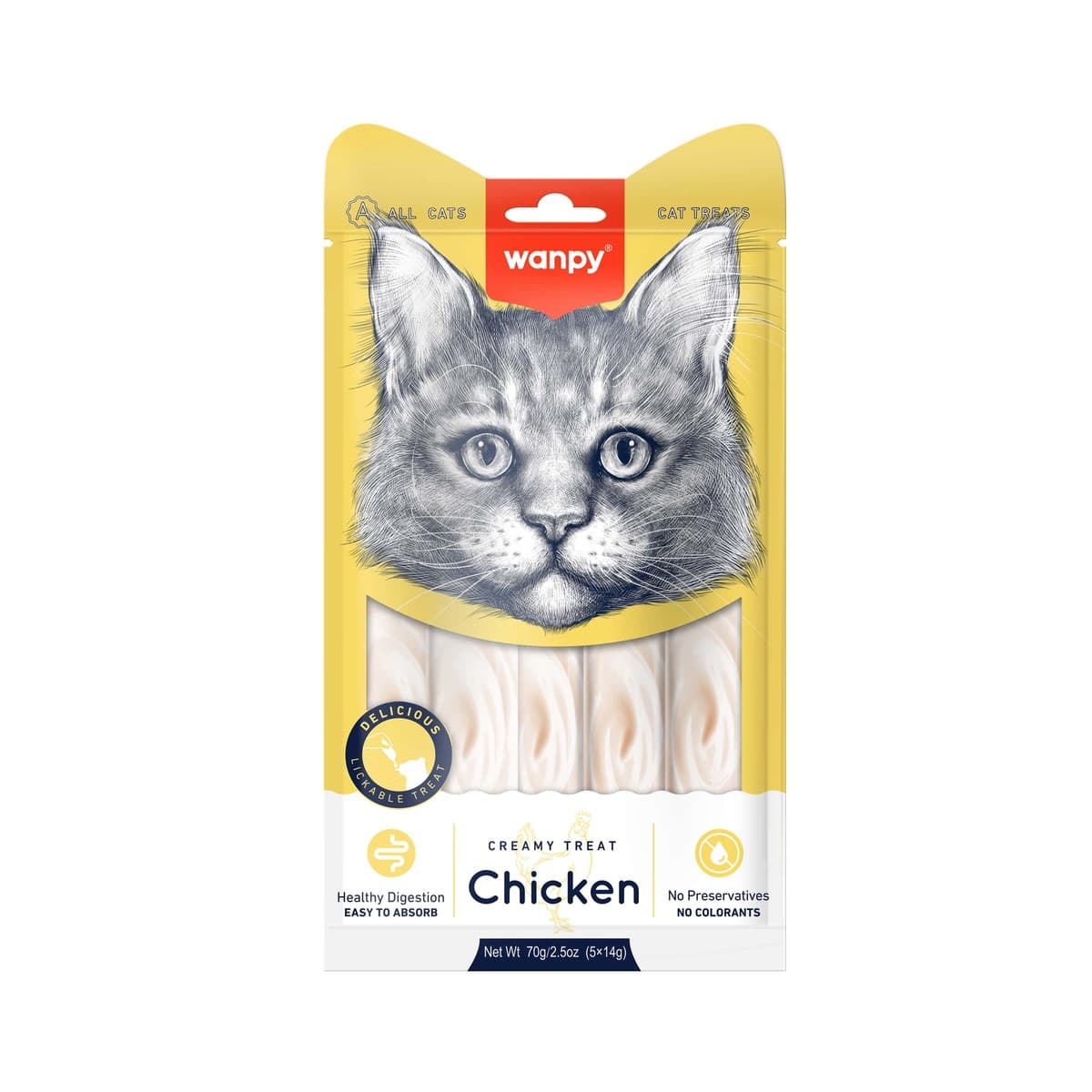 Wanpy Creamy Treat Chicken 5 PCS Pack 70g (5*14g)