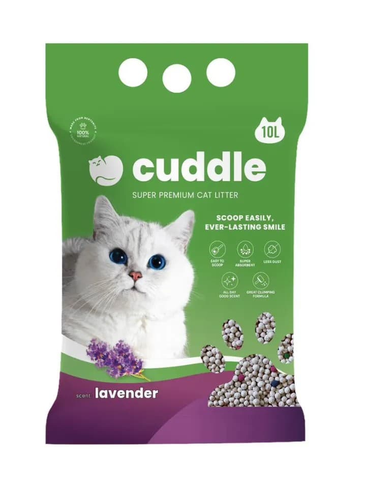 Cuddle Bentonite Cat Litter Lavender Flavor 5L