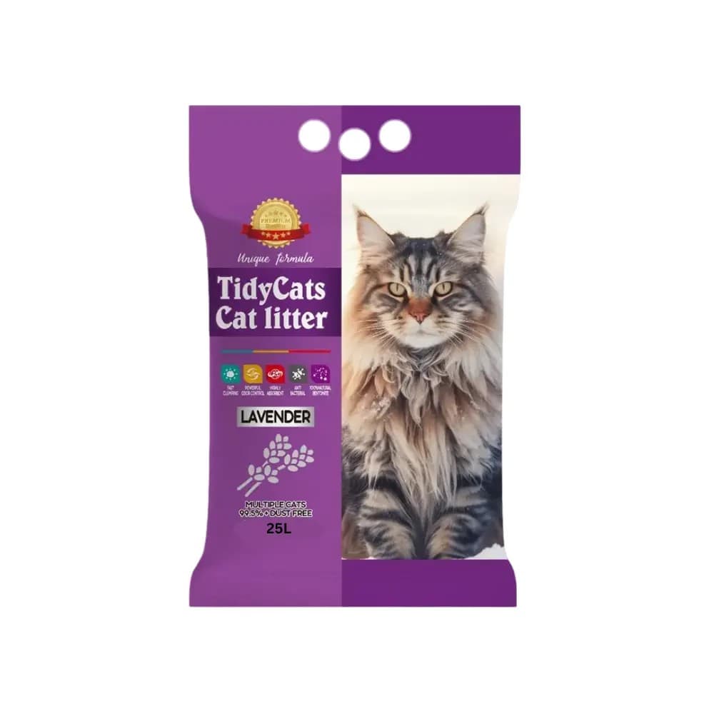 TidyCats Bentonite Cat Litter 25L Lavender